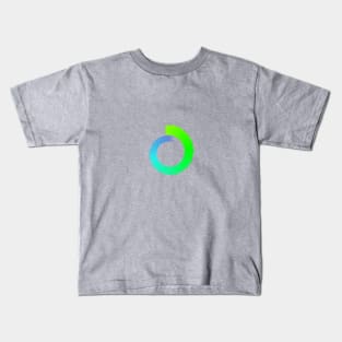 Infinity spiral green to blue Kids T-Shirt